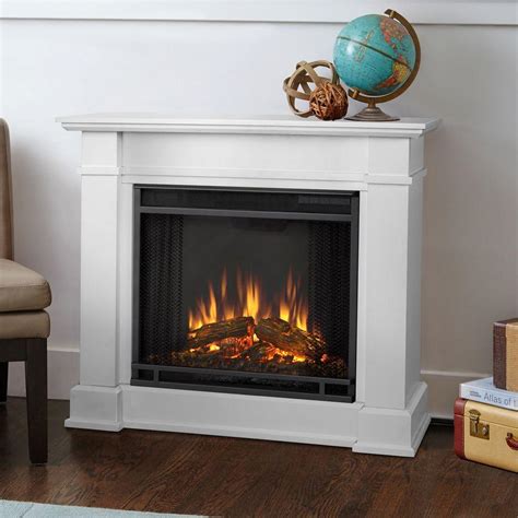 Real Flame Devin 36 in. Electric Fireplace in White1220EW The Home